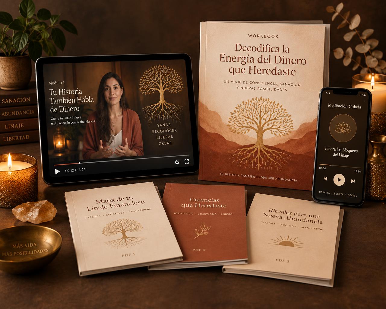 BootCamp con video lecciones, workbook, meditaciones guiadas y bonos en PDF